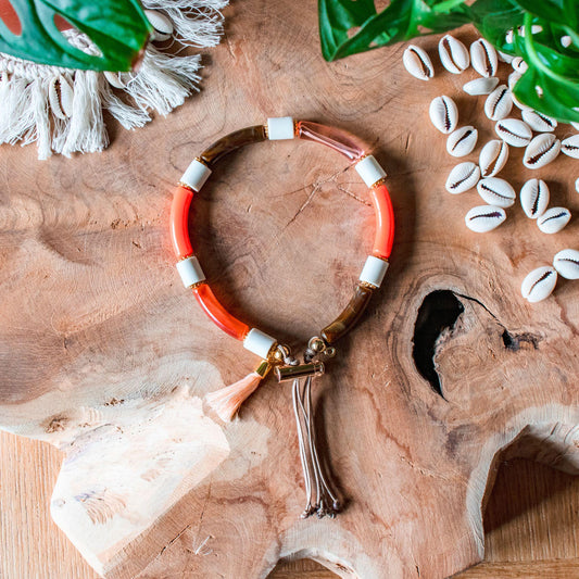 Collier Porte Médaille Antiparasitaires et répulsif en perle EM "Nyali Beach"