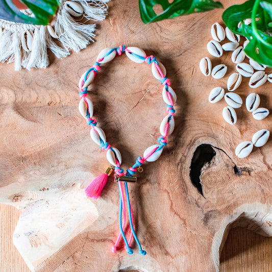 Collier pour chien porte médaille en coquillages "Diani"