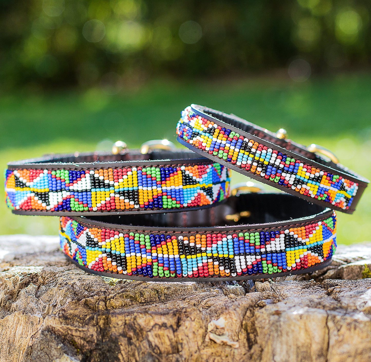 Collier pour chien Massaï "Welkom"